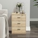image 4 of Oak 3-Drawer Bedside Table Black | Accent Colour: Black