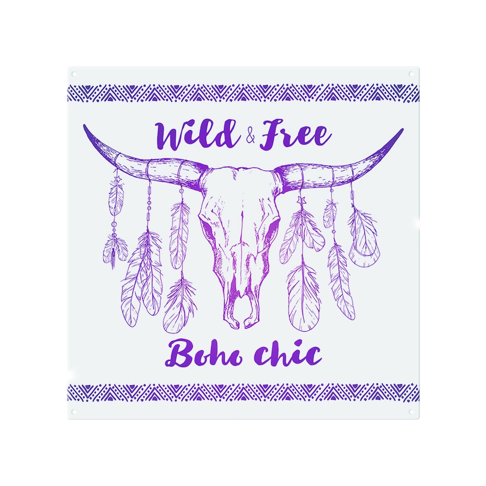 image 1 of Boho Chic Native American Splash Back | White