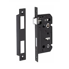 Golden Grace Bolt Through Bathroom Mortise Lock in Matt Black Finish - 64mm | Black