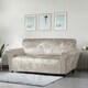image 2 of Home Republic Crushed Velvet Luxury Stretch Sofa Slip Cover - Two Seater | Red | Wine | 1