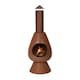 image 2 of JSH Outdoor Fire Chiminea 110cm Log Burner Patio & Garden Heater Easy-Assemble Lightweight Wood Burner - Black or Rust | Black