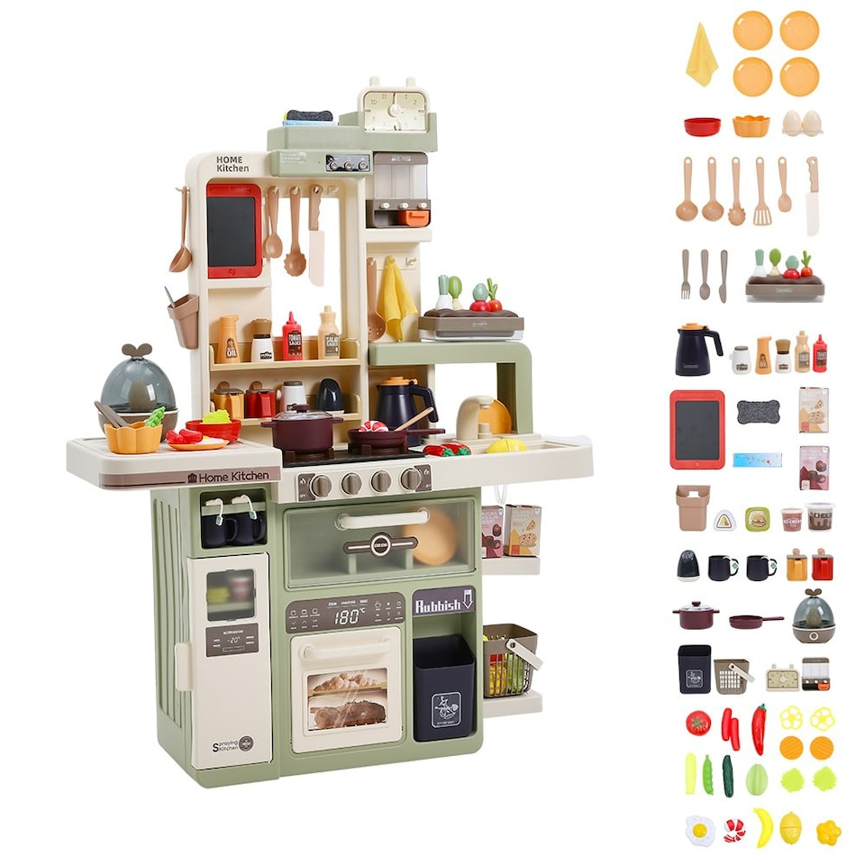 image 1 of Living and Home Kid Play Kitchen Set with 88 Kitchen Accessories