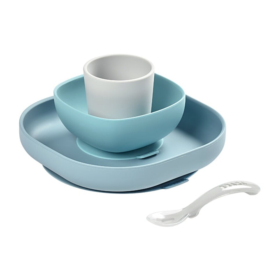 image 1 of Béaba Silicone Meal 4pcs Set Jungle Mist