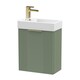 image 1 of Balterley Wall Hung Cloakroom Vanity Basin Unit with Handle Compact Bathroom Storage | Green | Satin Green | 438 x 400 x 222mm | 1
