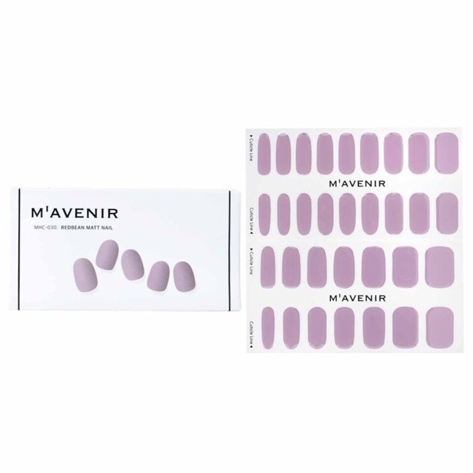 image 1 of Nail Sticker (purple) - # Redbean Matt Nail - 32pcs Red