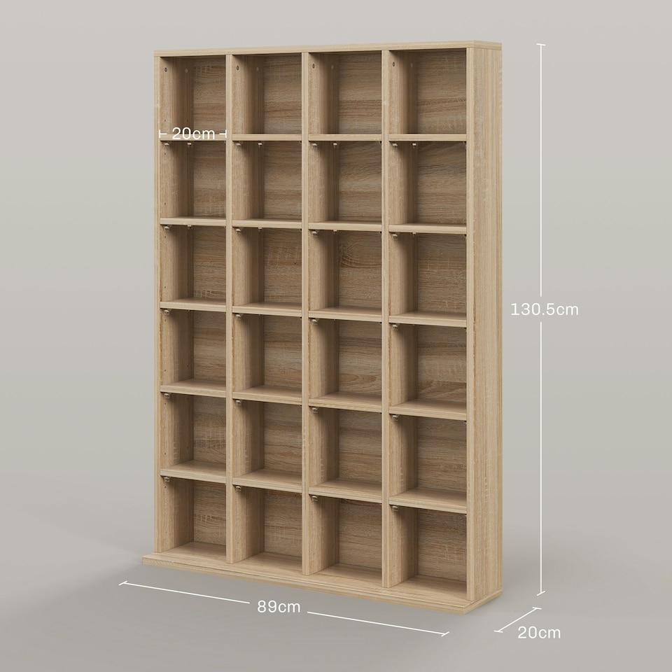 image 1 of HOMCOM DVD CD Media Storage Rack, Video Display Unit, Natural