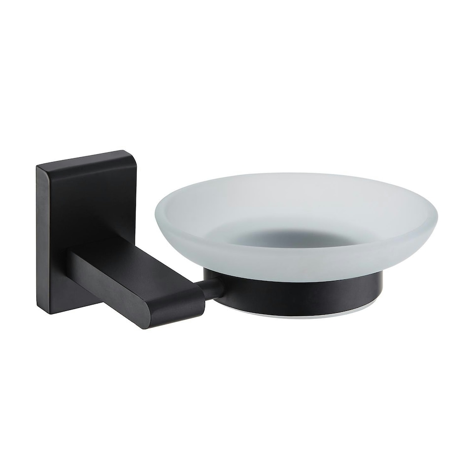 image 1 of Showerdrape Unity Black Stainless Steel Wall Mounted 7 Piece Bathroom Accessory Set