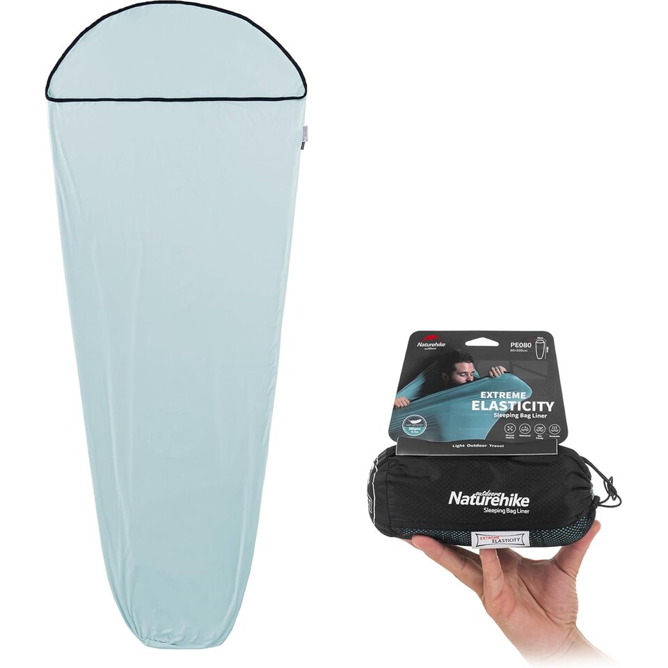 image 1 of High Elasticity Sleeping Bag Liner | Blue | Sea Salt Blue