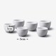 image 4 of Wm Bartleet & Sons Porcelain Mini Butter Pat/Pinch Bowl, Set of 6 White