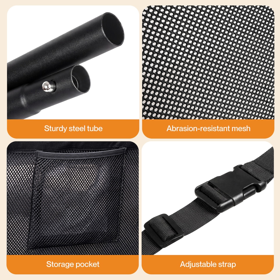 image 1 of Skylos Dog Car Barrier Net Mesh Dog Guard Safety Boot Back Seat Pet Barrier