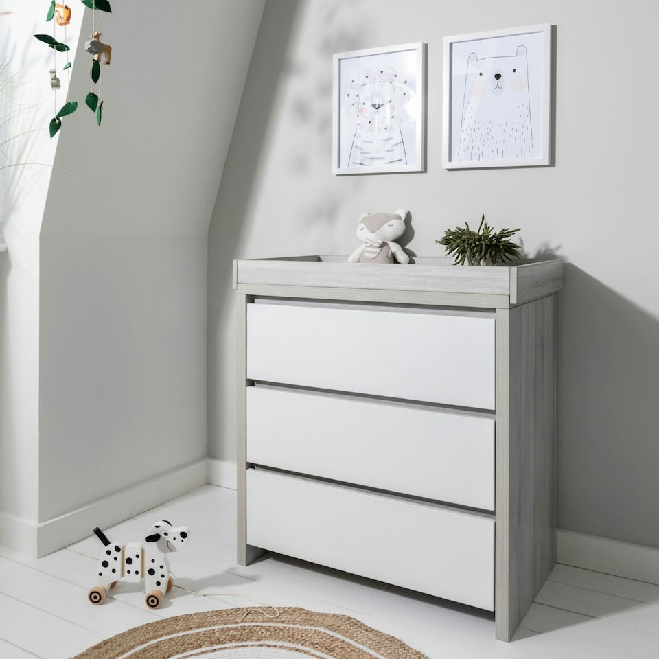 image 1 of Tutti Bambini Modena Changing Unit - Grey Ash/White