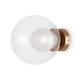 image 1 of Basic Form Modern 20cm Globe Wall Lights Gold 1xG9 Glass Shade