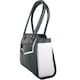 image 5 of London Leathergoods Womens Premium Large Leather Handbag Shoulder Bag with Contrasting Colours | Green | Green/White