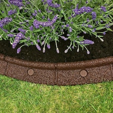 Pack of 5 x 1m Flexi Border Garden Edging in Brown Brown