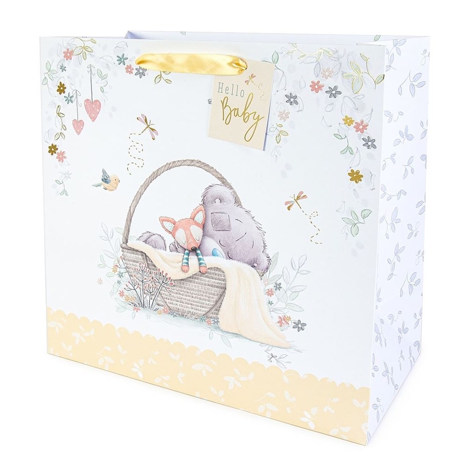image 1 of Hello Baby Me to You Bear Large New Baby Gift Bag