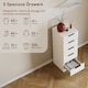 image 5 of Vida Designs Trega 5 Drawer Narrow Chest of Drawers Bedroom Storage Unit, (H) 90cm x (W) 34.5cm x (D) 36cm, White