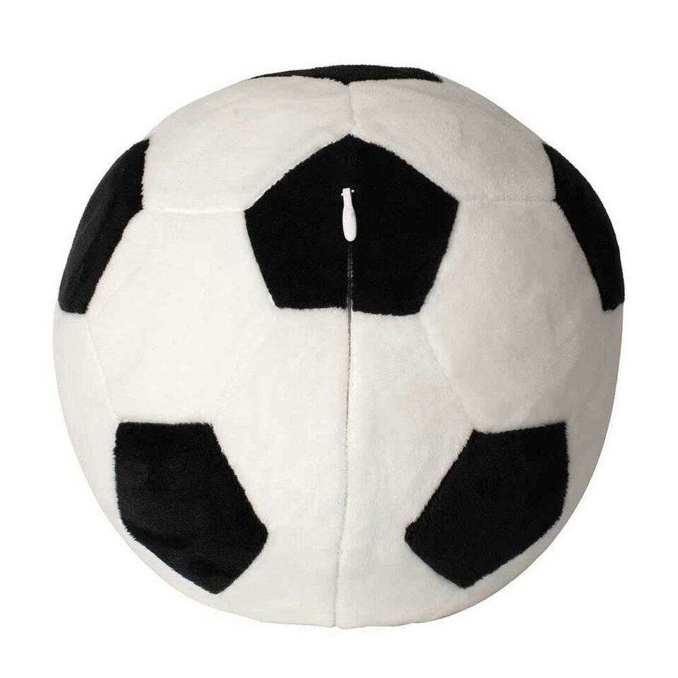 image 1 of Mumbles Zippie Football Plush Toy - White/Black - One Size