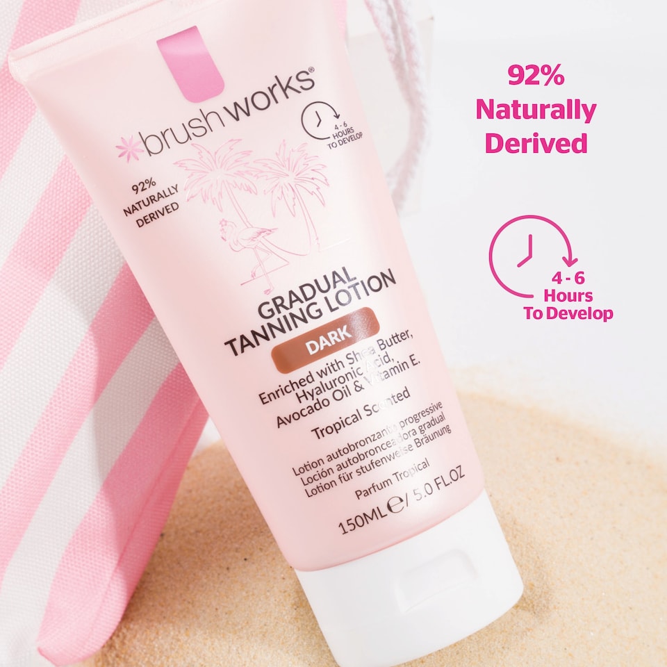 image 1 of Brushworks Gradual Tanning Lotion Dark - 150ml
