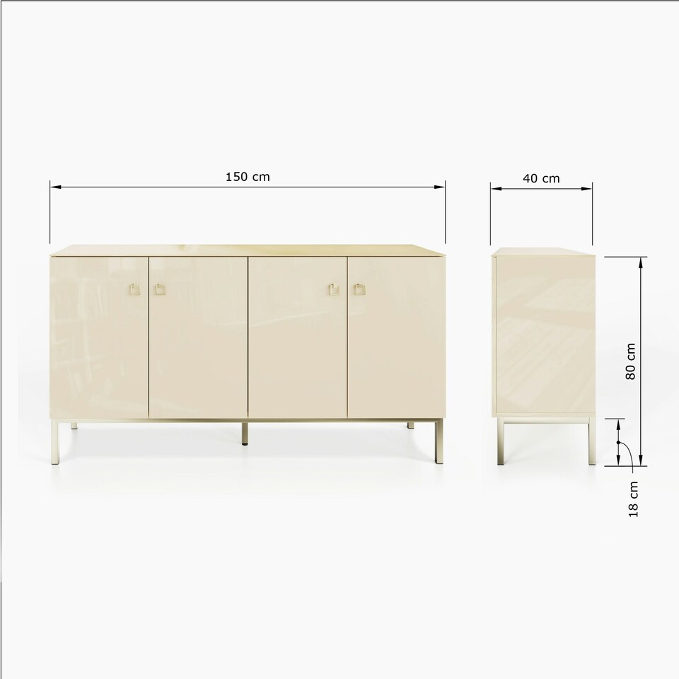 image 1 of Frank Olsen Lyra Sideboard White | Alabaster White