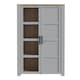 image 1 of Bohol Display Cabinet inc. 2x LED Lights in Riviera Oak/Grey Oak