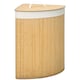 image 1 of HOMCOM 55L Bamboo Corner Laundry Hamper Bamboo Laundry Basket 38x38x57cm Natural