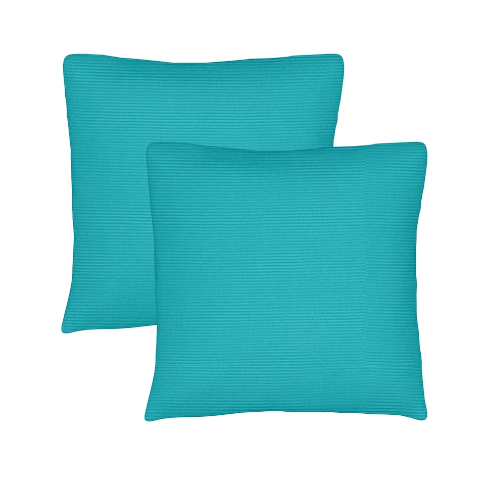 image 1 of Covers&All Sunbrella Throw Pillows Set of 2, Square 18 in x 18 in, Canvas Aruba