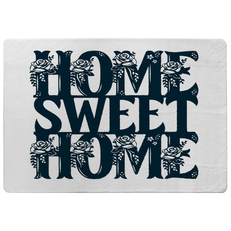 image 1 of Home Sweet Home Type (Rug) Black | Large: 140x200cm