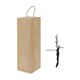 image 1 of Harbour Housewares 2pc Wooden Wine Box Set with Corkscrew - Natural