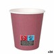 image 1 of Set of glasses Algon Cardboard Disposable Burgundy 36 Units 200 ml (24 Pieces) N/A