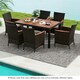image 4 of COSTWAY 7 Pieces Patio Wicker Dining Set