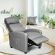 image 3 of COSTWAY Recliner Chair Single Sofa with Adjustable Backrest Grey Grey