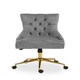 image 1 of Interiors by Premier Grey Velvet and Gold Base Home Office Chair Grey