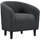 image 2 of Yaheetech Fabric Club Chair Upholstered Accent Barrel Chair Grey | Dark Gray