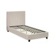 image 1 of Hazel Oatmeal Linen Upholstered Bed Frame -  Single (90cm)