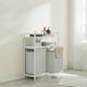 image 2 of Neo White Laundry Basket Hamper With 2 Shelves White