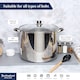image 4 of Buckingham Deep Stock Pot Stainless Steel with Glass Lid 30 cm , 16.5 Litre