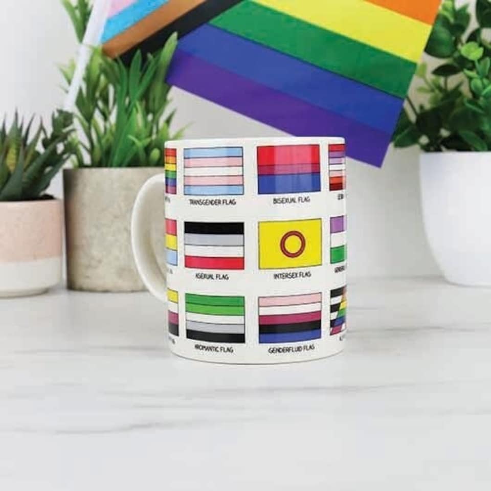 image 1 of Gift Republic Mug LGBTQ+ Pride Flag