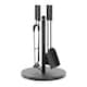 image 10 of Fire Vida 5 Piece Warwick Companion Set Fireside Fireplace Accessory, Black