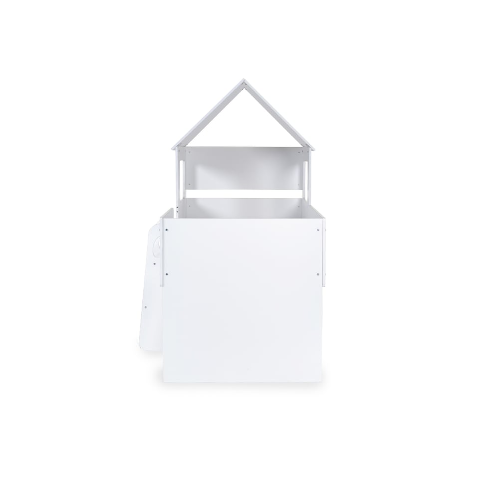 image 1 of Orpheus 90cm Single White Treehouse Midsleeper Cabin Bed
