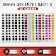 image 2 of Pack of 560 Assorted Coloured 8mm Round Labels - Stickers