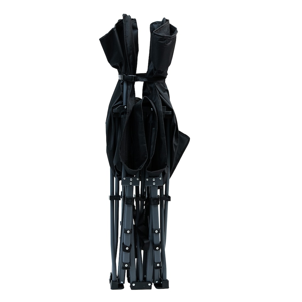 image 1 of MoverX Folding Camping Bed Single with Mattress, Heavy Duty Portable Camp Bed, Campervan, Tent, Travel Cot, Campbed, Black | Black | Portable/Travel