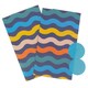 image 1 of Multipack of 6 Sheets of Gift-Wrapping Paper & 6 Tags | Birthdays/Thank You | For Him/Boys/Kids | Wave Design Multi