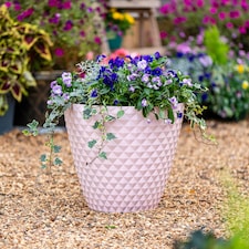 Diamond Planter Powder Pink (D39.5 x H35cm) | Pink | 1