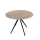 image 2 of Core Products Aspen Grey Oak Effect Dining Table - Black Pedestal Leg Frame, H75.0cm x W100.0cm x D100.0cm Grey
