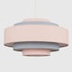 image 1 of ValueLights Hampshire Pink Ceiling Pendant Shade and B22 GLS LED 6W Warm White 3000K Bulb