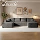 image 9 of Levede Modular Sectional Sofa Bed 3 Seater U Shaped Convertible Soft Boneless | Grey | Grey | Four Seater