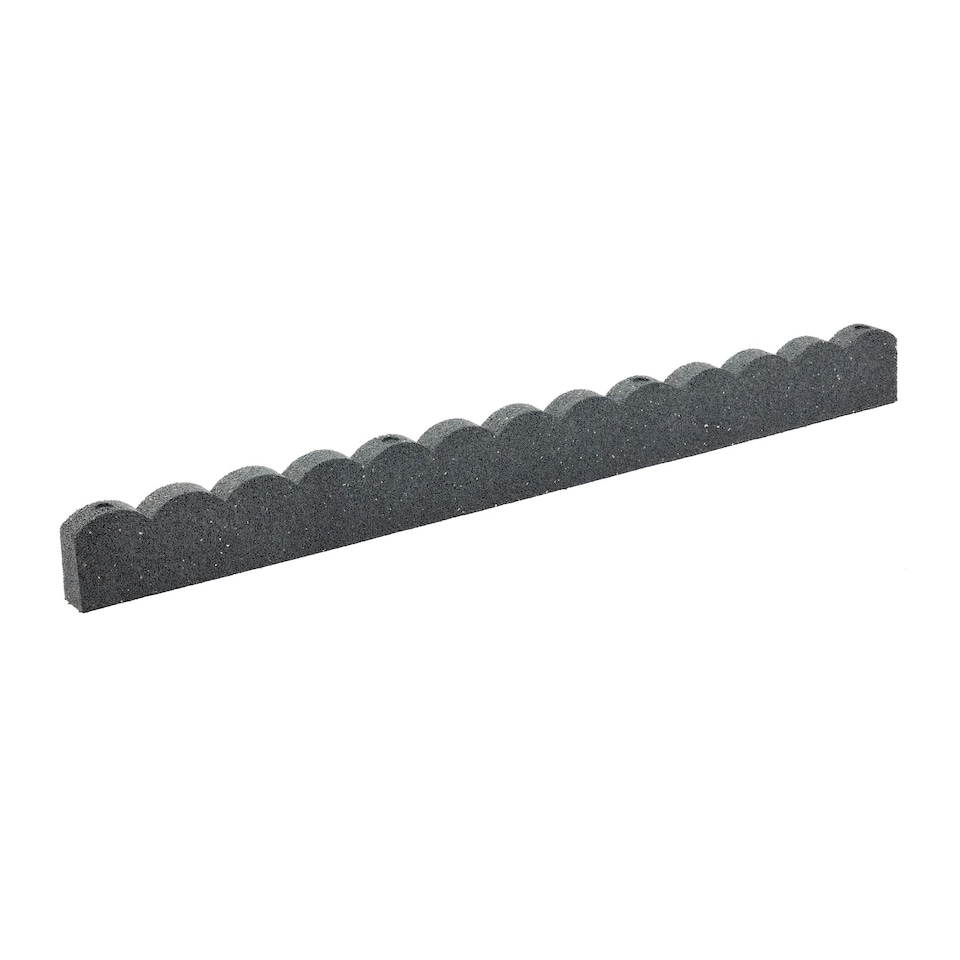 image 1 of Recycled Rubber Scallop Garden Edging Border - Eco Friendly - Grey