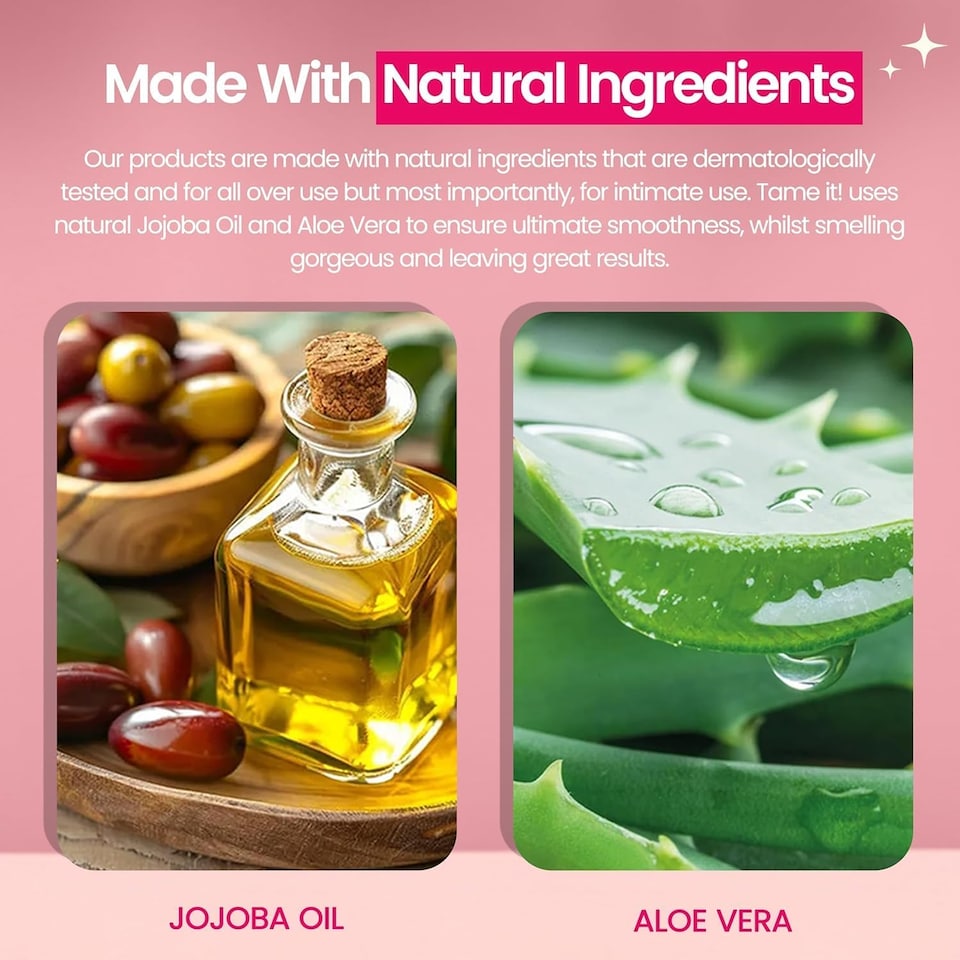 image 1 of WooWoo Tame It Natural Intimate Hair Removal Cream - Painless Vegan Hair Remover For Sensitive Skin - 50ml