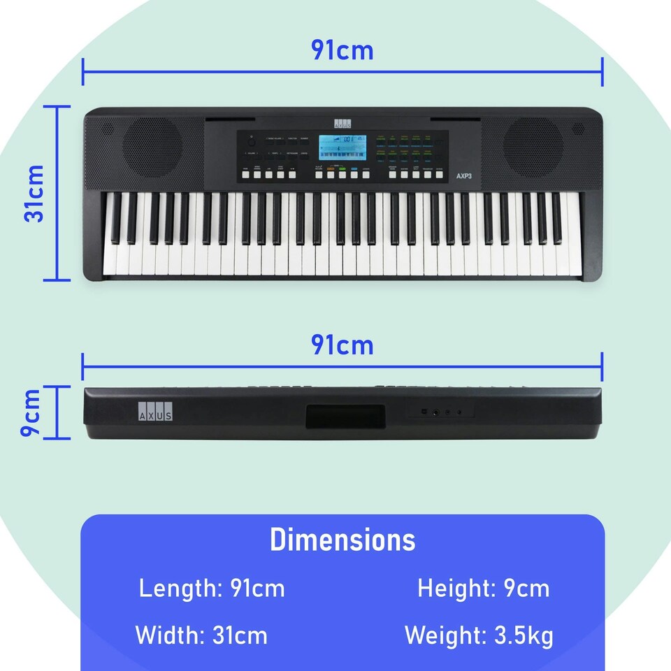 image 1 of Axus 61 Note Slimline Portable Keyboard