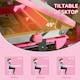 image 6 of HOMCOM Kids Desk and Chair Set w/ Drawer, Pen Slot Hook - Pink 
